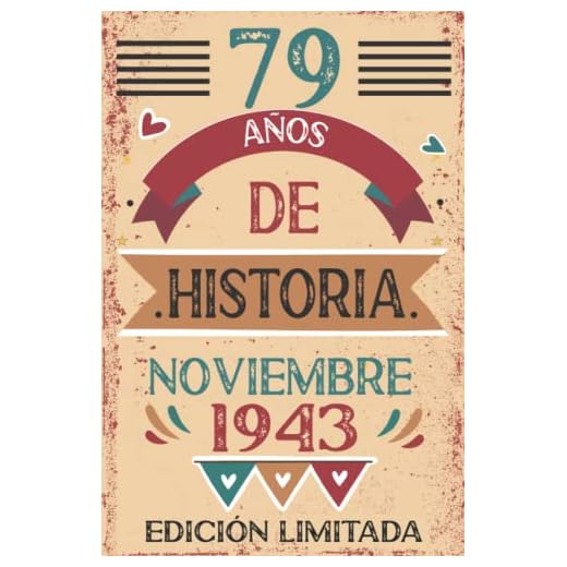 79 Años De Historia Noviembre 1943: Libro de visitas, cuaderno, 110 páginas de felicitaciones, idea de regalo, regalo Para la esposa, novia, mujer, La madre