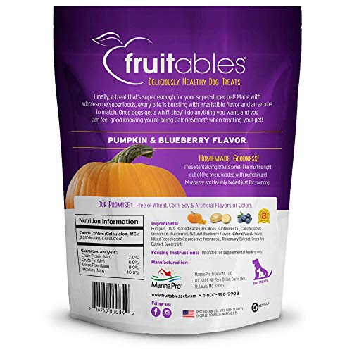 Fruitables Crunchy Baked Dog Treats | Pumpkin & Blueberry | 7 Ounces, Model Number: 2157 - Image 8