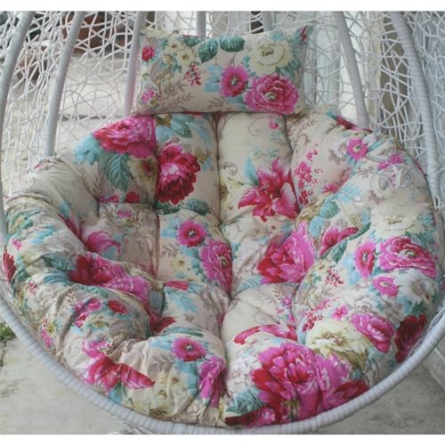 Coussin de chaise suspendu avec appui-tête idéal pour votre salon de jardin en rotin