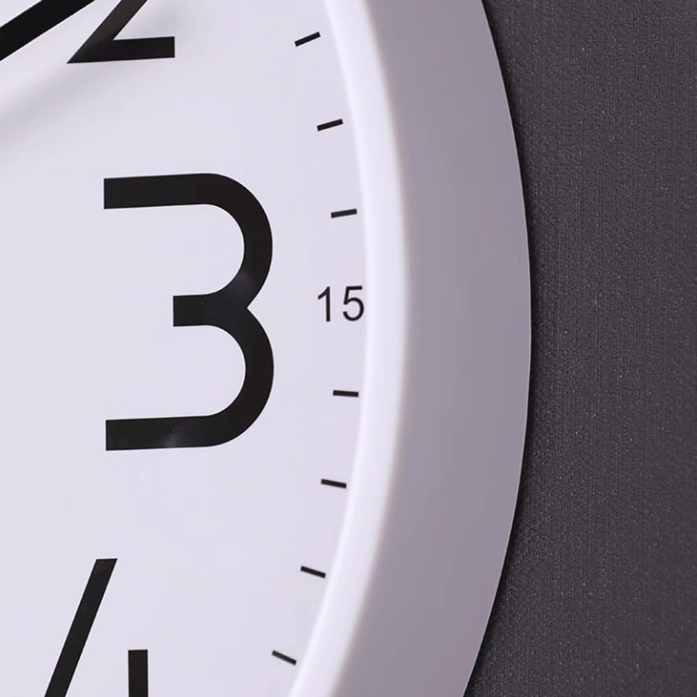 Tempo Orologio da parete semplice e silenzioso for il soggiorno di casa(Purple,Piccolo)