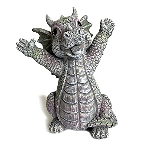 zalati Dragon Statue Figurines Art Resin Sculpture for Outdoor Garden Decor Home Desk Ornament - Dance with Joy