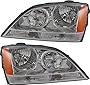 Gold Shrine For Kia Sorento Headlights Lamps Set 2005 2006 Halogen Chrome Trim Driver and Passenger Side