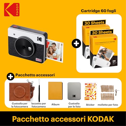 Fotocamera Istantanea KODAK Memo Shot ERA Per Bambini - Stampante Etichette Bluetooth Con 10 Rotoli Carta - Foto 4