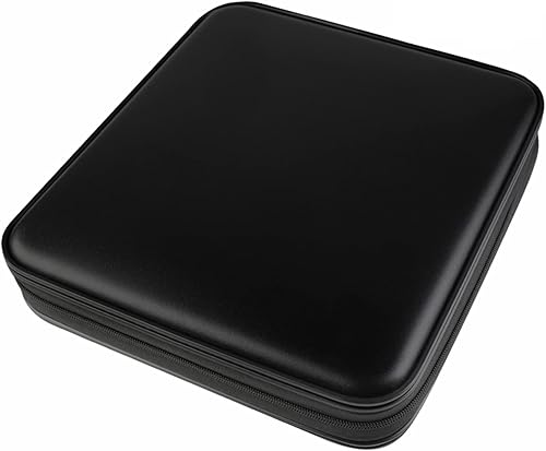 Miniatura 8 de Estuche de almacenamiento de DVD carpeta protectora de DVD, organizador de DVD portátil, cartera de CD para 160 discos, funda de plástico duro para