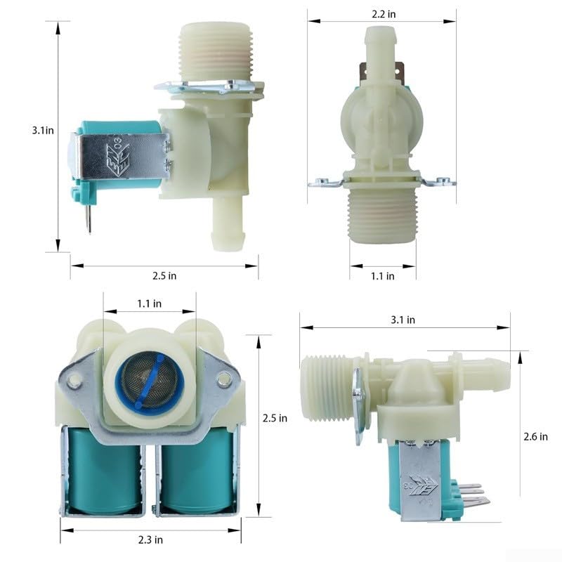 Électrovanne robuste pour machine à laver avec mécanisme de précision plastique