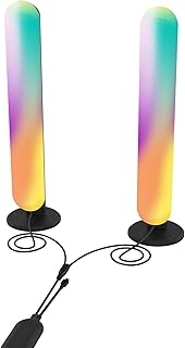 BAIYAN LED RGB Smart Play Light Bars Desk TV Ambient Backlights Mood Lighting with App And Remote Control Wifi Music Sync for Gaming TV Room Decor(Works with Alexa & Google Assistant),B