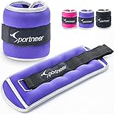 Sportneer Ankle Weights Wrist Weights 3lb per Pack,6lbs Pair,Purple