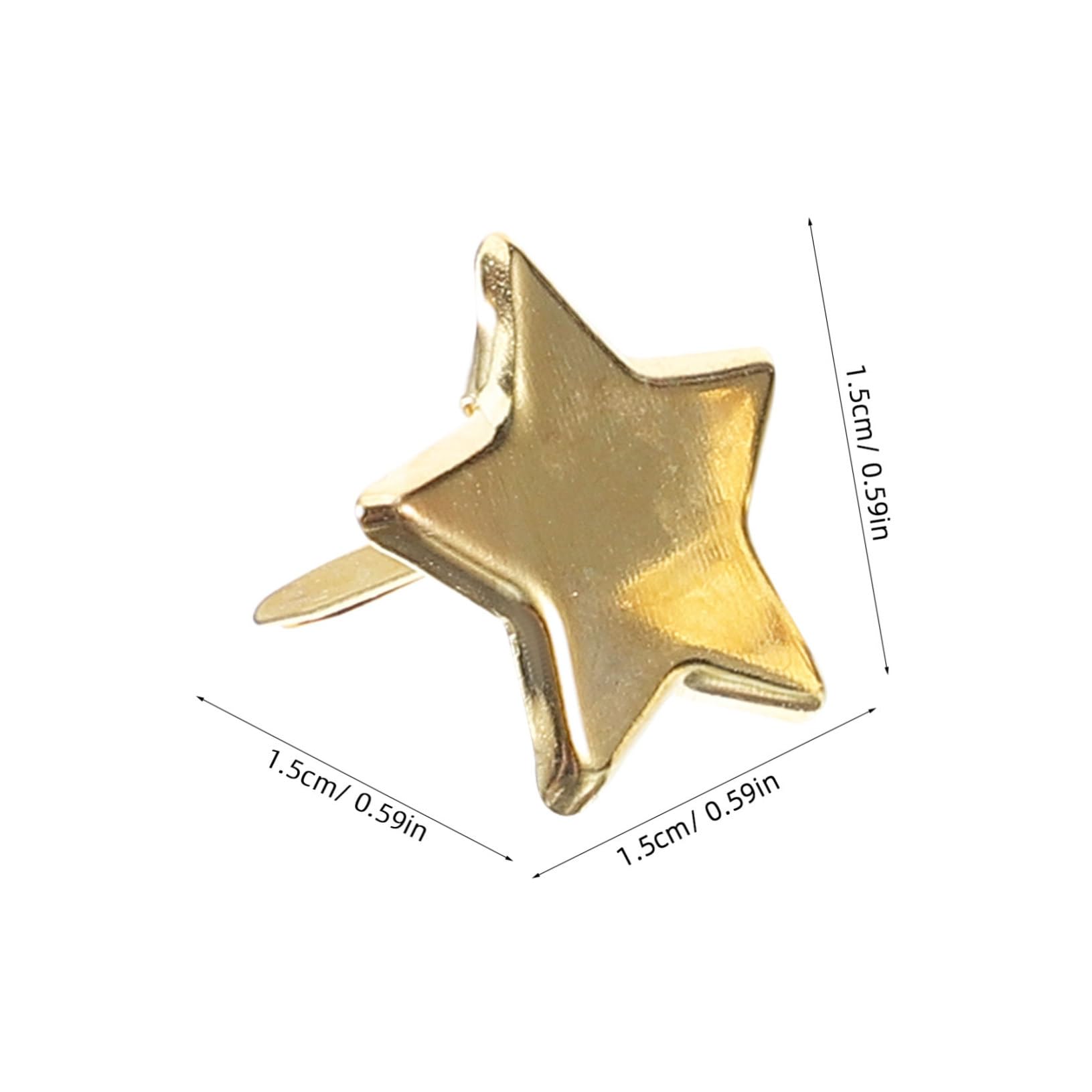 ERINGOGO Metal Brad Fasteners Set 50pcs Star Brads DIY Photo Album Scrapbook Kit Accessories