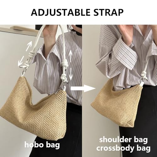 Beach Tote Bags for Women, Summer Slouchy Hobo Shoulder Crossbody Bag Womens Boho Purses and Handbags4