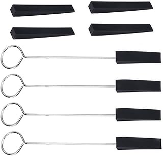 Jiayouy Juego de 8 silenciadores triangulares de goma para piano, herramienta de fijación, color negro