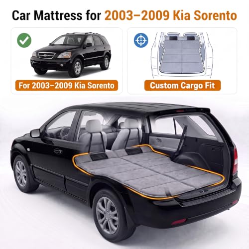 Image of Car Mattress for 2003-2009 Kia Sorento, Upgraded Non-Inflatable Thickened Foam SUV Car Camping Mattress, Foldable Trunk Sleeping Pad Car Bed Mattress for Road Trips Camping Travel
