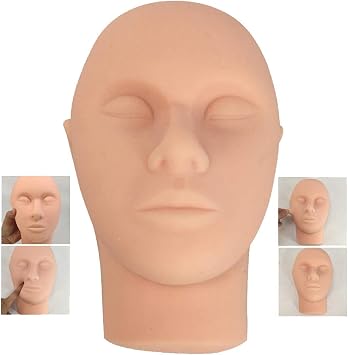 Head Injection Model - Silicone Head Face Injection Training Model - Manikin Teaching Model Silicone Head Facial Mannequin Training Pad - for Study Display Teaching