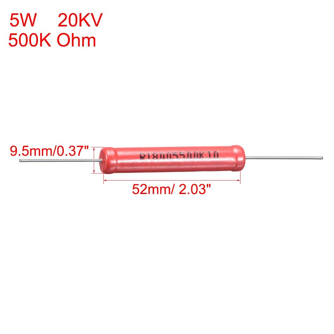 1pc - 3RLab HTE24 2M 1% 2W 5.5KV Non-Inductive High Voltage Film