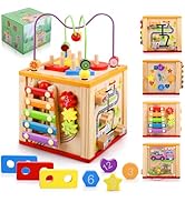 Motorikwürfel Motorikspielzeug ab 1 Jahr, 8 in 1 Aktivitätswürfel Baby Montessori Spielzeug ab 1 ...