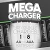 Panasonic BQ-CC63AKBBA Advanced eneloop pro 8-Position Individual Rechargeable Battery 6-Hour Quick Charger with 8 LED Charge Indicator Lights