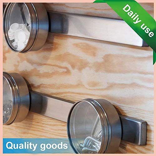 Mikede 8 Pack Strong Neodymium Disc Magnets With Double-Sided Adhesive Bundle With 12 Pack Strong Neodymium Bar Magnets #TOP5