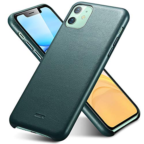 ESR Premium Real Leather Case Compatible with iPhone 11 - Slim Full Leather Phone Case [Supports Wireless Charging] [Scratch-Resistant] Protective Case for iPhone 11 6.1