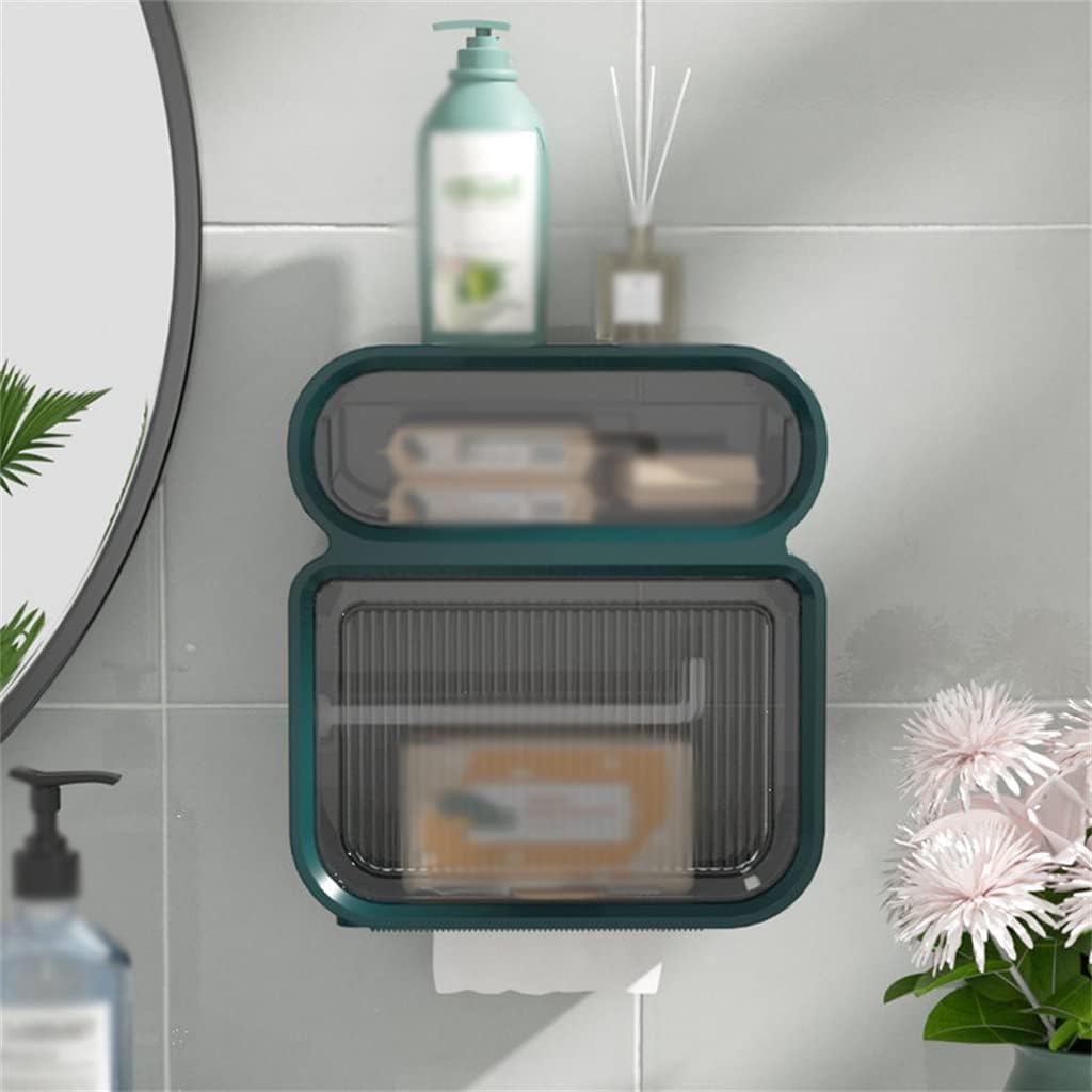 Perforation-Free Waterproof Tissue Holder Toilet Paper Box Storage Rack