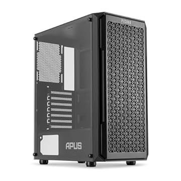 Gabinete Gamer Pichau Apus Black | Mid-Tower | Lateral de Vidro Temperado | Com 3 Fan | Preto | PG-APS-BLK01