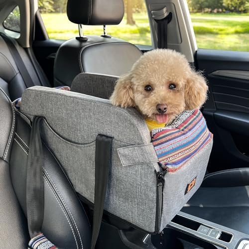 GeerDuo Console Dog Car Seat, Small Dog Booster Seat