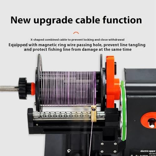 Electric Fishing Line Winder Spooler,with Adjustable Speed 0-300 RPM and 0-8kg Damping Brake, No Line Twist for Trolling Reel