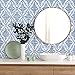 lenify Blue Peel and Stick Wallpaper Vintage Contact Paper 16.9inch x 118.1inch Geometry Wallpaper Peel and Stick Blue Beige Floral Wall Paper Furniture Decorative Removable Self Adhesive Vinyl