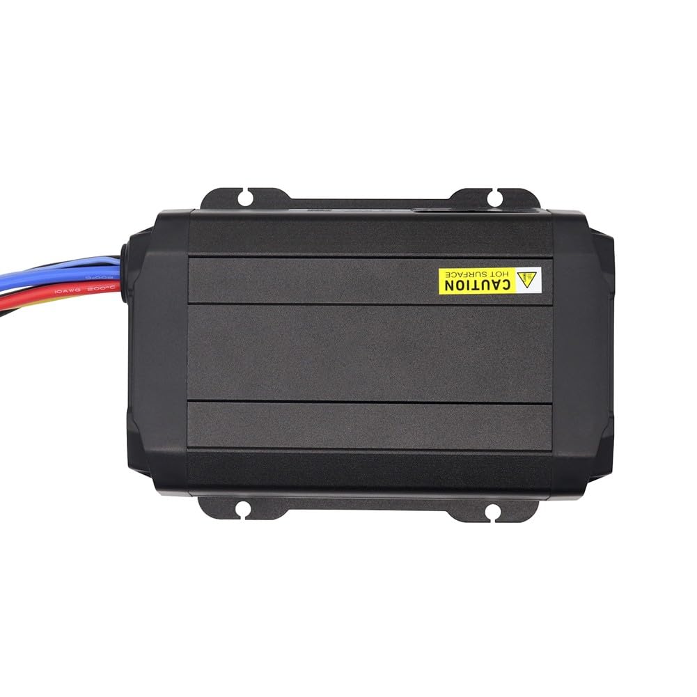 DC-DC-Ladegerät 25A mit MPPT Solar für Wohnmobil Auto Boot, Dual Eingang 12V/24V Batterie Ladekonverter, Aluminium Gehäuse IP54 für Camper SUV Nutzfahrzeuge und Anhänger