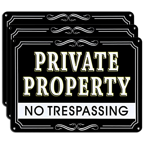 HISVISION No Trespassing Signs Private Property 3 Stück Cover