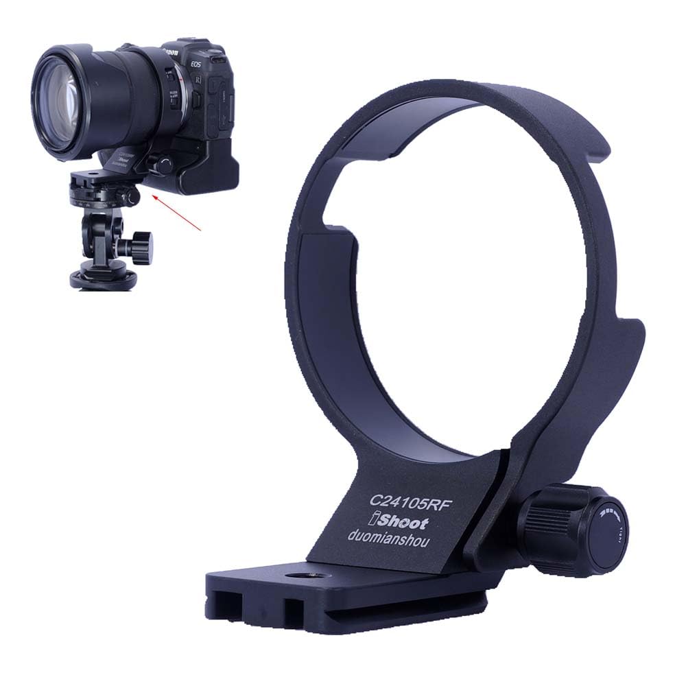 Tripod Mount Ring Lens Collar Support Compatible with Canon RF 24-105mm F4L is USM, Lens Holder Bracket Bottom is Arca-Swiss Fit Quick Release Plate for Arca Tripod Head Clamp &amp;Stabilizer