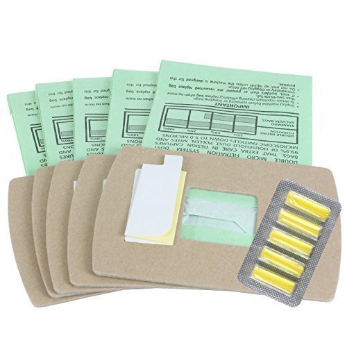 Vacspare Premium Double Micro Filter Paper Dust Bags for Oreck BB180, BB280D, BB280E, BB870, BB870ED & MV160 Handheld Vacuum Cleaners x5 + Bonus Freshener Sticks