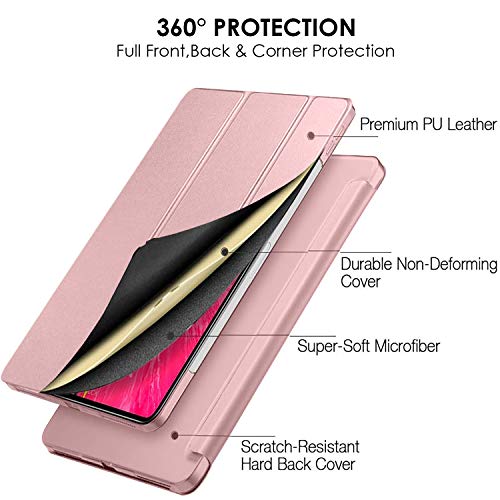 Image of DuraSafe Cases for iPad Pro 12.9 inch 6th 5th 4th Gen Case A2436 MHNF3HN /A MHNG3HN /A MNXR3HN /A MNXT3HN /A A2378 MHNF3HN /A MHNG3HN /A A2229 MY2H2HN /A MY2J2HN /A A2461 MHNH3HN /A MHNJ3HN /A - Rose Gold