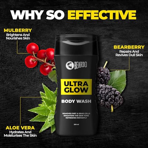 Image of Beardo Alpha Glow Up Kit for Men - Bodywash, Face Serum & Facewash | Brightening, Nourishing & Hydrating Skincare Combo | Deep Cleanse & Glow | Suitable for All Skin Types - Pack of 3
