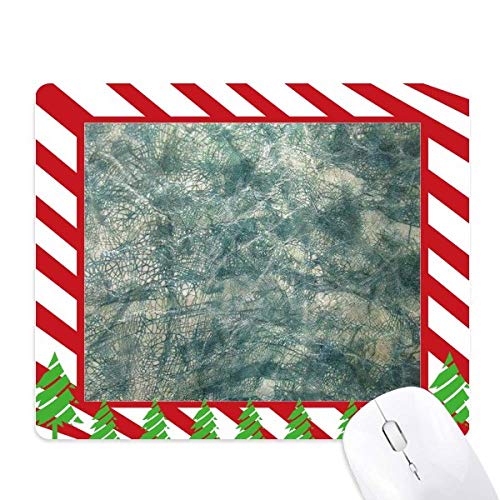 Tapis de souris bleu foncé motif canne de Noël pour un espace informatique cosy