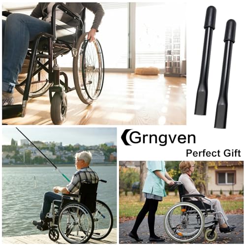 Image of 2 Pcs Wheelchair Brake Extenders, 8.6 Inch Handle Extenders Accessories for Disabled Wheelchair Heavy Duty Backrest Stroller Handle (Pack of 4)