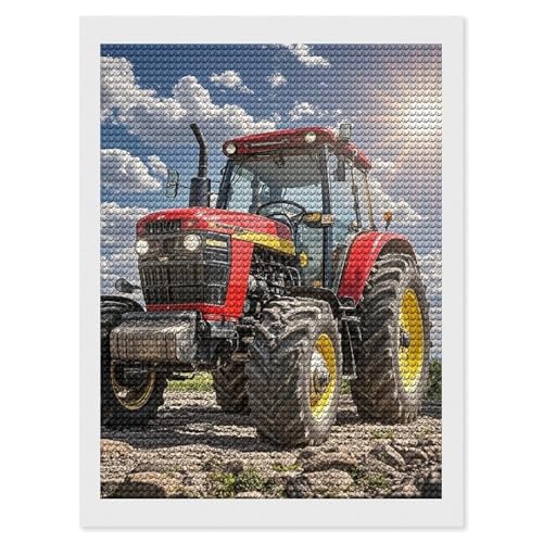 Peinture diamant 5D tracteur anti-stress, kit complet adulte contre l'anxiété