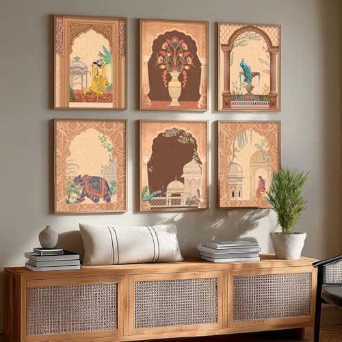 Image of kotart Painting for Wall Decoration - Pichwai Wall Art Painting for Living Room Bedroom Office Room Decor - Premium Digital Paintings with Frame for Home Decoration (19X25 INCH, B)