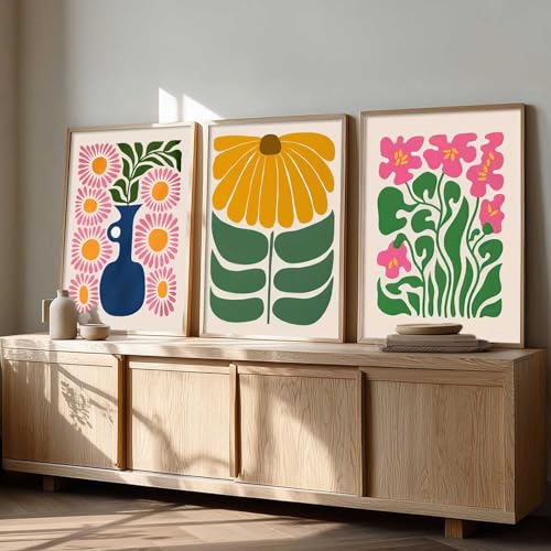 Image of kotart Boho Art Home Decoration Painting | Paintings With Frame For Living Room Bed Room Hotel Wall Decor Digital Reprint Set of 3 (10X13 inch)