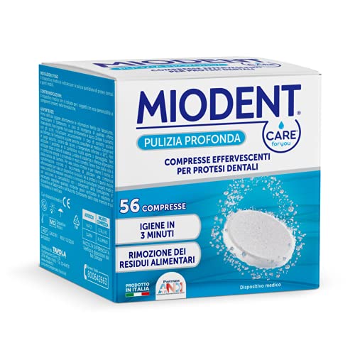 CARE for you MIODENT Compresse Effervescenti per Protesi Dentali – Igiene in 3 minuti, Rimozione...