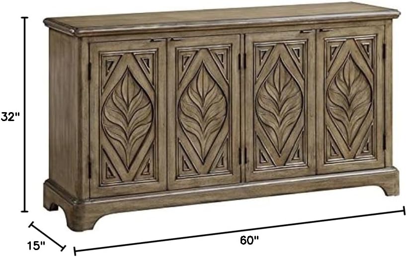 BOWERY HILL Transitional Wood Console Table in Oak Finish