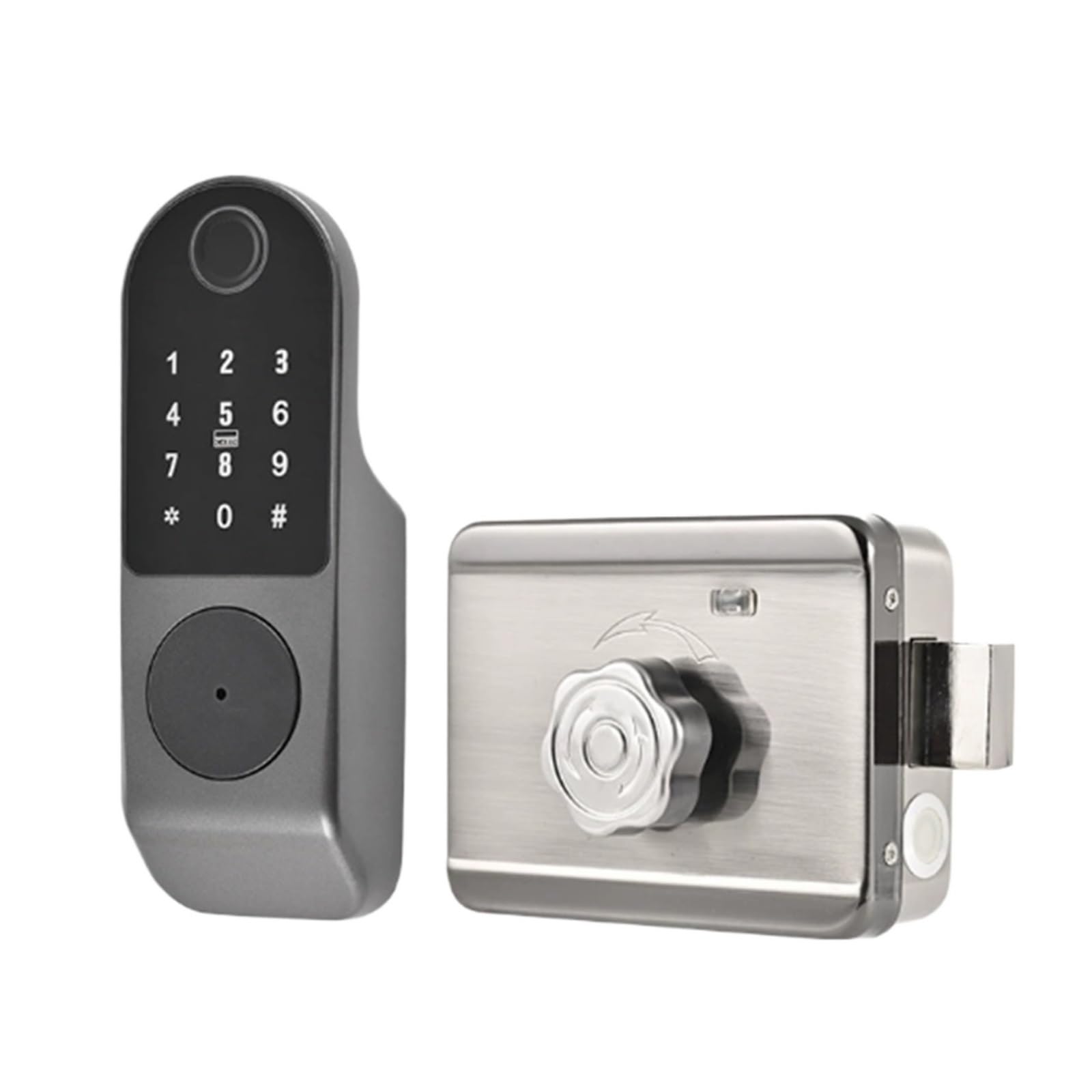 Cerradura Inteligente Impermeable Doble Cara Huella Tarjeta Con Código | Sin Cableado, Digital, Exterior, Electrónica, Para Puerta