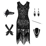 Charmantes Kleid für Cocktail, Prom, Event, Tanz und für die 1920er Party, Great Gatsby Theme Party, Art Deco Party und Flapper Party, Hochzeit, Makeup Kostüm, Heimkehr, Gartenempfang, Jubiläum