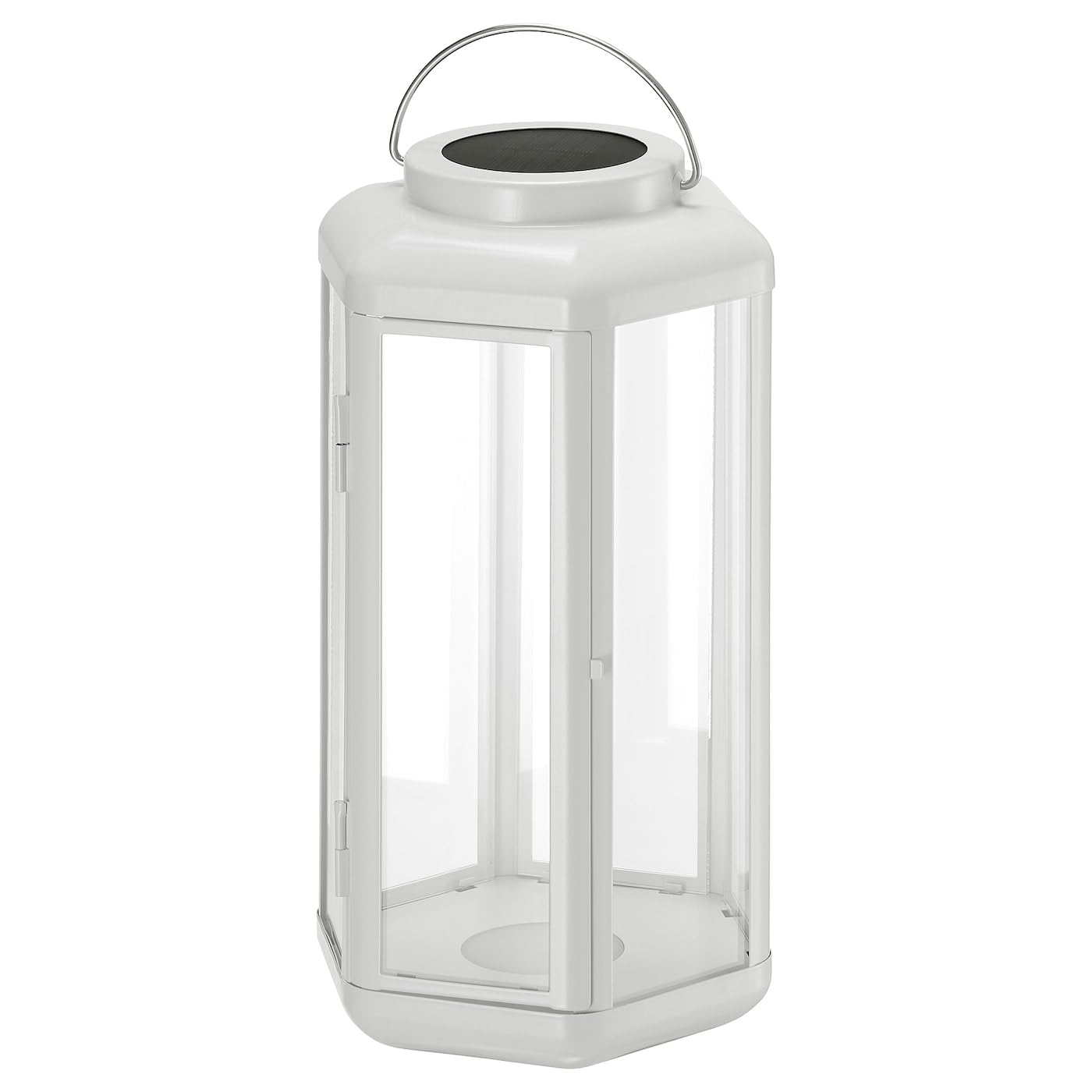 IKEA SOLVINDEN - Lámpara de mesa LED solar, linterna/blanco, 28 cm