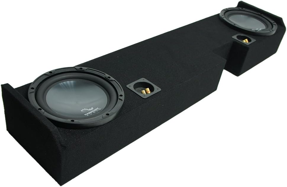 Harmony Audio Bundle Compatible with Ford F250 F350 2001-2014 HA-R104 Dual 10" Sub Box Enclosure