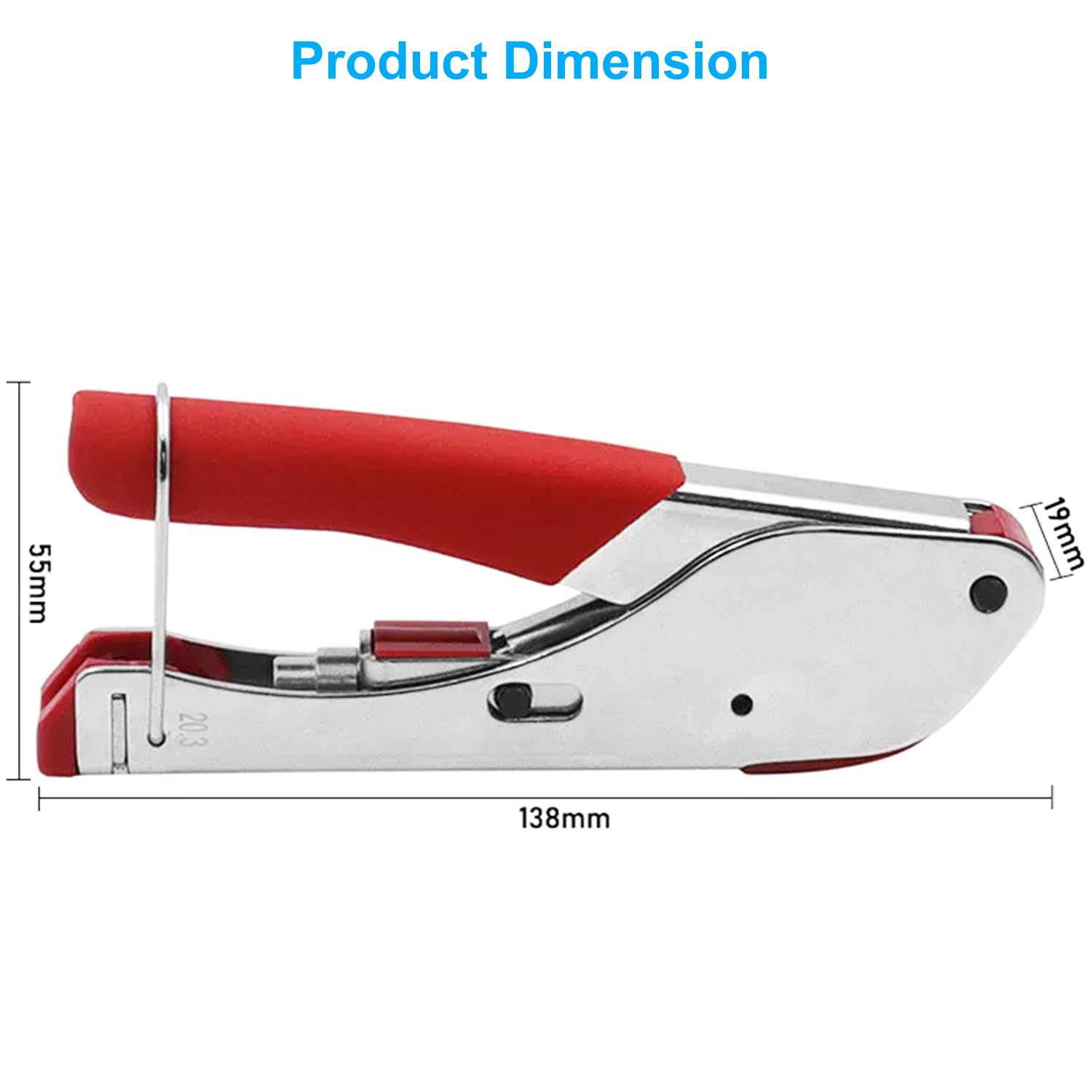 Greluma 1 Pz Pinza crimpatrice per cavi coassiali RG59/RG6 tipo F, pinza spelafili per compressione coassiale