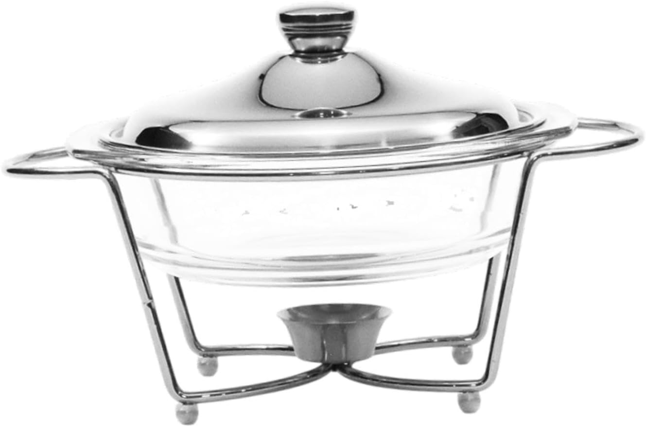 チェーフィングディッシュ ビュッフェセット ラウンドチェーフィングディッシュ, 銀, 20.3&times;32.8cm