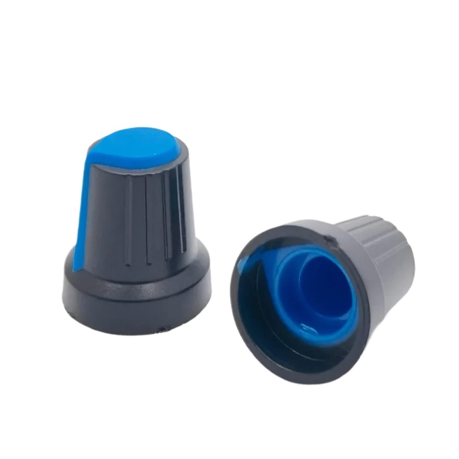 KFGWOPOYVY 50pcs/lot Rotary Switch Encoder Potentiometer Wh148 Plastic Cap Volume Control Knob AG2 15x17mm Plum Handle Shaft Hole 6mm(Blue)
