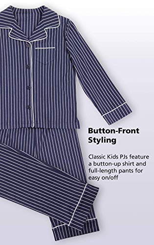 Pajamagram Pajamas For Kids - Boys Pajamas Size 10, Navy Stripe, 10 #TOP3
