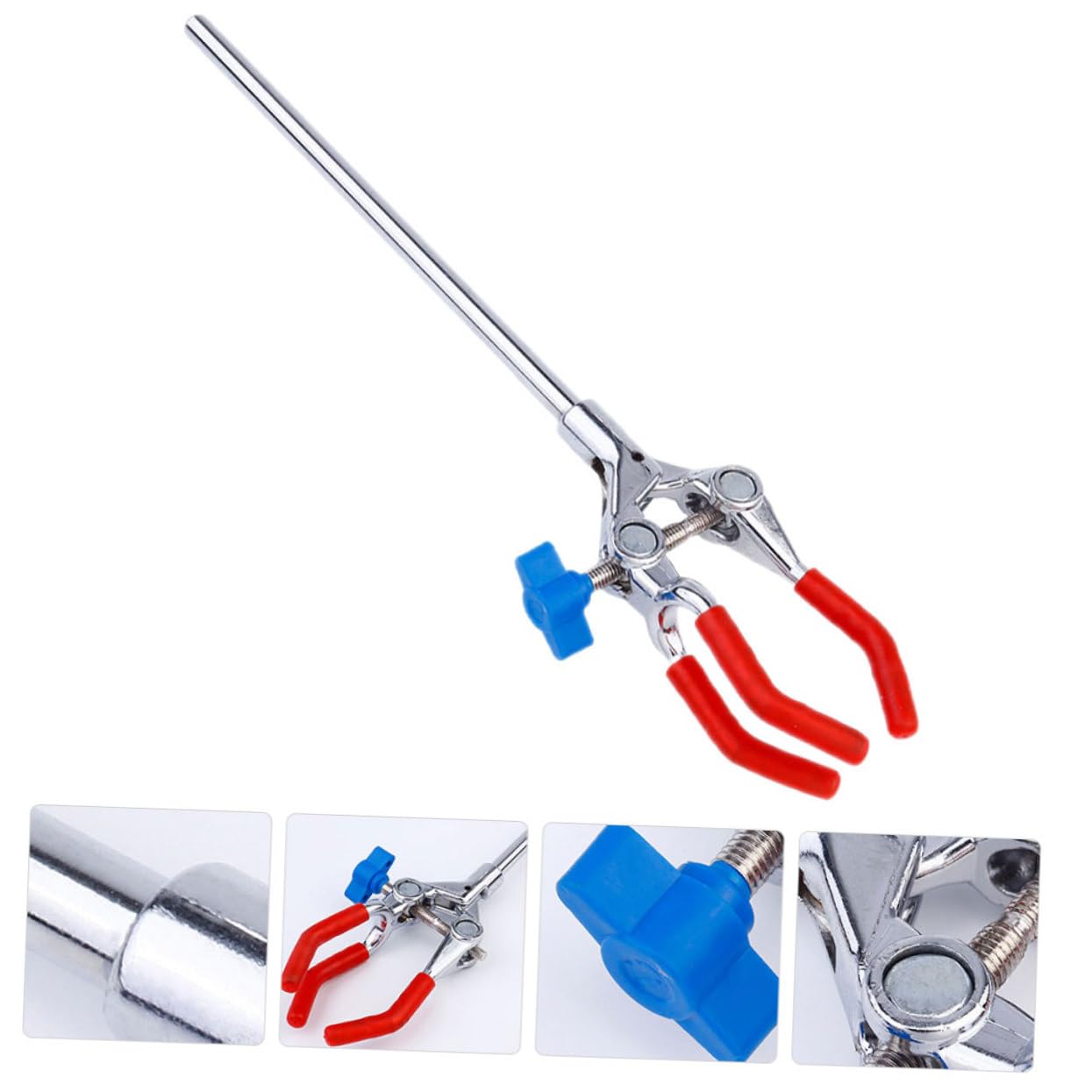 iplusmile 8pezzi Pinza Per Laboratorio Regolabile Acciaio Inossidabile Supporto Per Flask e Provette Accessorio Essenziale Per Esperimenti Scientifici e Sicurezza Nell Uso
