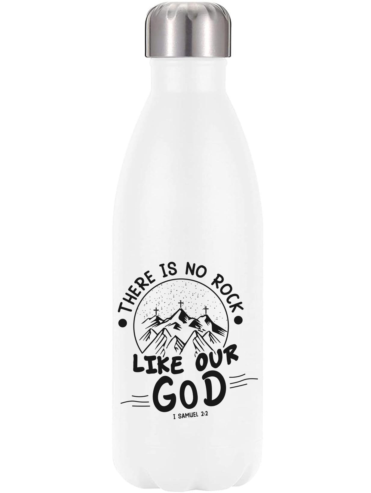 Botella térmica de acero inoxidable aislada de 350 ml con tapón hermético libre de BPA blanca