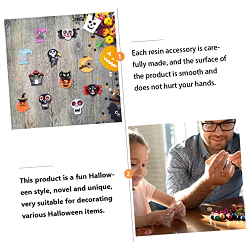 Accesorios de resina para Halloween NUOBESTY pack de 48 piezas para manualidades y fundas 5